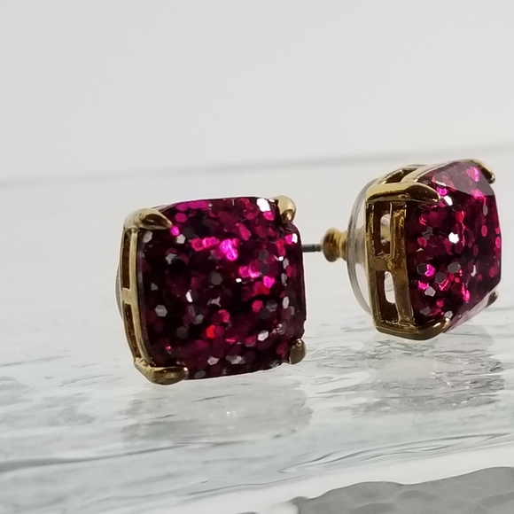Kate Spade Pink Multi Square Stud Earrings - Picture 3 of 3